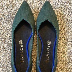 Rothy's "The Point" in Emerald (Retired)